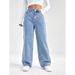 Women's Clothing Plus Size High-Waisted Women's Jeans – Straight Leg & Wide Fit (S-5XL, 5 Colors)_mkmklike.com