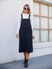 K New Personalized Denim Suspender Dress With Mid Length Skirt_mkmklike.com