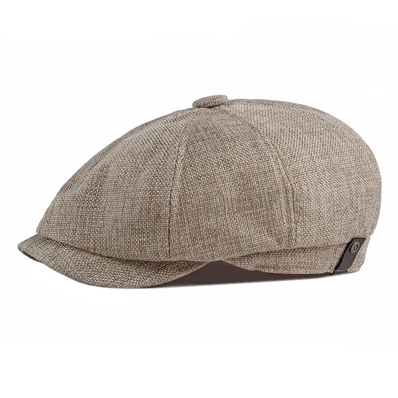 Hot Sale Men Newsboy Thin Vintage Herringbone Octagon Spring Summer Cap Breathable Women Casual Striped Berets Flat Hat New_mkmklike.com