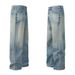 Men's Clothing 2025 Autumn And Winter New Hong Kong Style Simple Light Color Street Trend Straight Through Washed Retro Neutral Denim Pants_mkmklike.com
