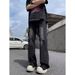 Yellow Mud Ripped Jeans 2024 New Men's Summer Thin Straight Loose American High Street Pants Trendy Brand_mkmklike.com