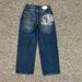 New 2026 Fashion Men Vintage Cherry Blossom Black Knight Embroidery Jeans Y2k Retro Baggy Straight Denim Pants Blue Wash Jean Men Clothing Streetwear_mkmklike.com