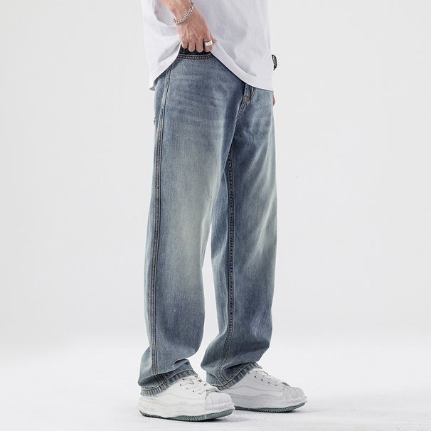 Men's Clothing Men's Summer Loose Large Size Straight Pants Lightweight Casual Pants_mkmklike.com