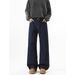 Denim Primary Color Wide Leg Jeans Men's Autumn American High Street Loose Trousers Cleanfit Washed Floor Pants_mkmklike.com