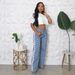 Women's Clothing Printed Three-Stripe High Waist Loose Straight Jeans For Women - Streetwear Denim Pants_mkmklike.com