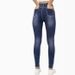 Women's High Waist Stretchy Fleece-Lined Skinny Jeans - Slim Fit Winter Pants With Elastic Comfort (Dark Blue)_mkmklike.com
