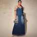 K Plus Size Women's New Denim Camisole Long Dress_mkmklike.com
