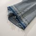 Men's RDT 507 Fit Vintage Washed Distressed Jeans American Cleanfit Blue Fringe Denim Trousers_mkmklike.com
