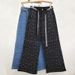 Vintage Washed Star Embroidered Ribbon Jeans | Loose Fit Wide Leg Denim Pants | Retro Boho Streetwear | High Waist Straight Leg Trousers_mkmklike.com
