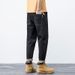 Large Size Men's Spring And Summer Elastic Waist Jeans Men's Trendy Brand Elastic And Thin Black Jeans Men's Cross-border Wholesale_mkmklike.com