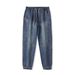 Men's Clothing Men's Trendy Versatile Stylish Loose Fitting Jogger Jeans Denim Harem Pants Spring Summer Style_mkmklike.com