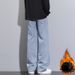 Fleece Straight Jeans Men's Beauty High Street Wide-leg Pants Casual Long Pants Men_mkmklike.com