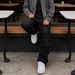 Men's Trendy High Street Fashion 3D Print Jeans Black Washed American Style Hong Kong Style Denim_mkmklike.com