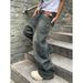 Men's Clothing Spring And Autumn Washed Old Design Jeans Loose Floor Mopping Wide Leg Long Pants_mkmklike.com