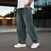 Men's Relaxed Fit Straight Leg Jeans | Vintage Washed Denim Pants With Stretch & Semi-Elastic Waist All-Day Comfort Stretch_mkmklike.com