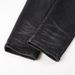 Men's Clothing Versatile Leather Ripped Jeans Stretch Slim Fit Jeans With Leather Patch & Ripped Detailing - Stretch Skinny Fit Denim Pants (Black)_mkmklike.com