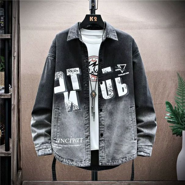 Men's Clothing Spring And Autumn New Loose Print Boys Retro Tops Jacket_mkmklike.com