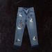 Retro Cartoon Straight Leg Jeans High Waisted Slimming Loose Fit Wide Leg Graffiti Print Men New Autumn Style_mkmklike.com