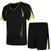 Summer short-sleeved T-shirt suit men's summer breathable thin casual sports sweater plus size plus fashion clothes_mkmklike.com