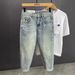 Men's Washed Straight-Leg Jeans - Japanese-Inspired Loose Fit, High Street Fashion For Summer_mkmklike.com
