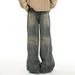 Vintage Washed Straight Leg Jeans – Oversized Cleanfit Denim Pants With Distressed Detailing & High Street Aesthetic_mkmklike.com