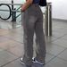 Women's High-Waisted Straight Leg Jeans – Relaxed Fit, Stretch Denim, Streetwear Essential (Midweight, 5-Pocket Design, Classic Blue & Charcoal)_mkmklike.com