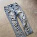 Men's Clothing Distressed Knee Ripped Jeans - High Street Casual Pants With Unique Design, Straight Leg, Mid Rise, Comfortable Cotton Denim_mkmklike.com