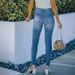 Women's Clothing Light Blue Stretch Skinny Jeans Women's Denim Jeans_mkmklike.com
