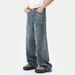 New Product, American High Street Destruction Wind Worn Mopping Washed Jeans_mkmklike.com
