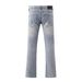 Streetwear Inner Side Floral Embroidery Black Blue Baggy Jeans For Men Straight Loose Pockets Denim Pants Oversized Ropa_mkmklike.com