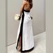Women's new cotton and linen backless halter neck split temperament dress female_mkmklike.com