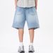 New Summer Trendy Brand Washed Ripped Denim Shorts For Men, Casual, Loose, Straight Leg, Five Point Pants, In Stock._mkmklike.com