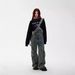 Detachable Retro Washed Overalls Jeans For Men And Women With Multi Pockets Handsome Couple Style_mkmklike.com