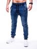 2023 foreign trade hits European and American men's washed denim fabric casual sweatpants cordless jeans_mkmklike.com