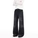 Unisex High Street Washed Denim Jeans 90s Vintage Cat Whisker Flared Hem Slim Fit Straight to Flare for Men And Women S-2XL_mkmklike.com