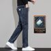 Jeans Men's Thickened Slim-fit Straight Casual Elastic Pants Men's Pants_mkmklike.com