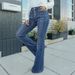 Women's Classic Straight Leg Jeans – Button-Fly Denim Pants With Comfort Fit & Bluish Wash_mkmklike.com