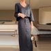 Women's Clothing solid color simple casual style skirt temperament two piece suit_mkmklike.com