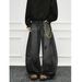 Vintage Distressed Denim Jeans – Oversized Relaxed Fit With Raw Hem & Ripped Details (S-3XL, Unisex Streetwear)_mkmklike.com