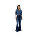 European And American Retro Washed Flared Jeans For Women, Casual Straight-leg Denim Pants,_mkmklike.com