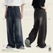 Men's Oversized Straight-Leg Jeans – Retro Wide Fit Denim Pants, High Street Fashion (Black Gray/Blue/Light Blue, S-XL)_mkmklike.com