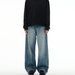 Vintage Washed Clean-fit Straight-leg Jeans Men, New American-style Trendy Wide-leg Casual Pants For Spring And Autumn_mkmklike.com