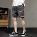 Men’S Relaxed Fit Denim Shorts – Stretch Cotton, Adjustable Drawstring & Distressed Details (S-4xl, 4 Washes)_mkmklike.com