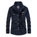 European And American Fashion Denim Pocket Long Sleeve Square Collar Shirt Men's New Trendy Clothing_mkmklike.com