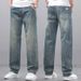 Autumn New Loose Jeans Men's Plus Size Straight Leg Elastic Men's Pants Wear-resistant And Versatile Thick Long Pants_mkmklike.com