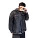 Black Denim Jacket Men's Autumn Loose Denim Jacket Casual Denim Jacket_mkmklike.com