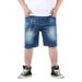 Large Size Men's Washed Extra Large Size Jeans Men's 5 Points Plus Fat Straight Pants Men's Fat Foreign Trade Jeans_mkmklike.com