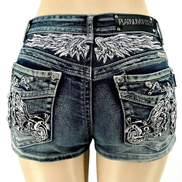 Women's Sexy Embroidered Denim Shorts - High Street Fashion Hot Pants (Sweet & Spicy Summer Style)_mkmklike.com