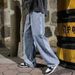 Men's American Wide-leg Loose Straight Casual Trousers Street Hip-hop Baggy Jeans Black Grey Blue Streetwear Men_mkmklike.com