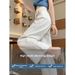 Petite High-Waisted Wide Leg Jeans Women's Loose Fit Slimming Design Cropped Straight Leg Pants White New Spring/Summer Style_mkmklike.com